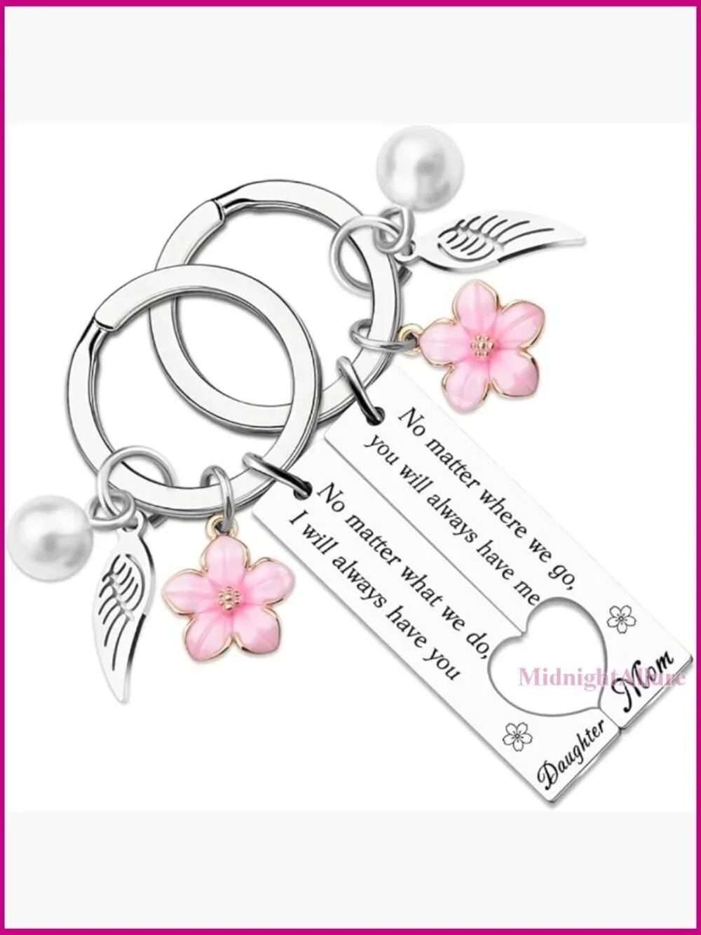 Mom Daughter Keychain Gift from Daughter for Mother Birthday Christmas